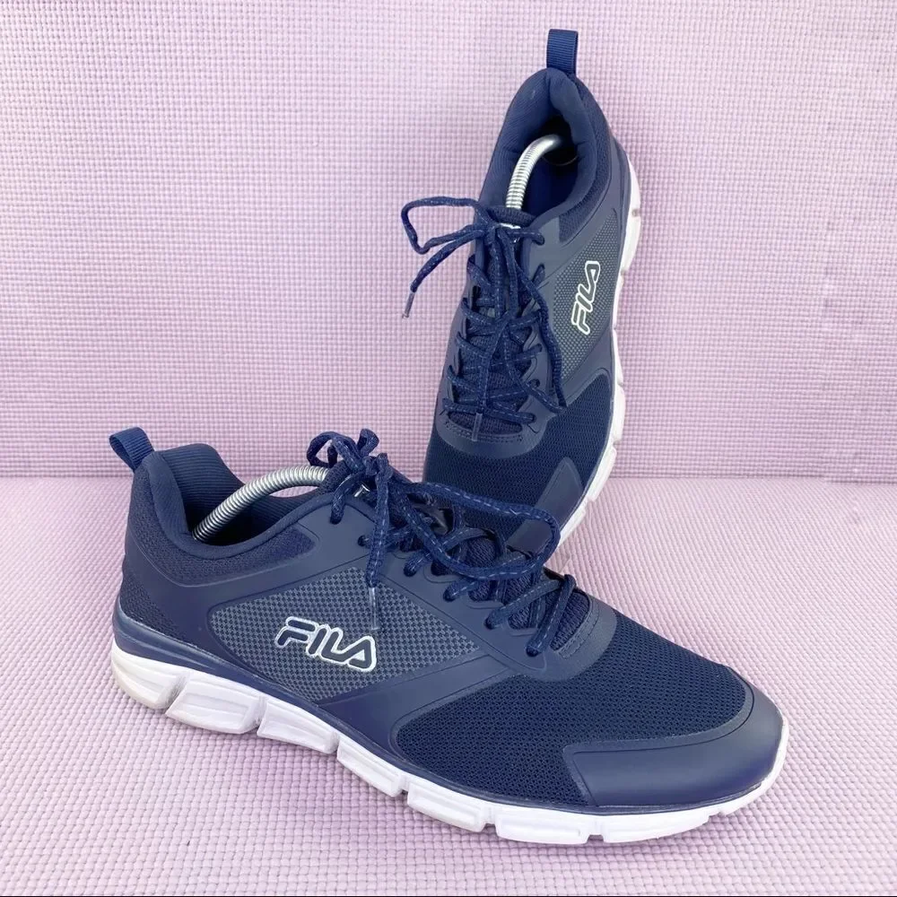 Fila Memory Foam Steelsprint Running Shoes Navy Blue 10.5 1RM00103-420
